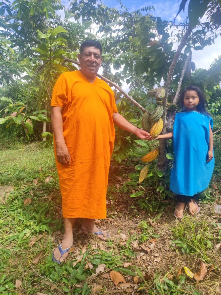 Retrato junto al cacao